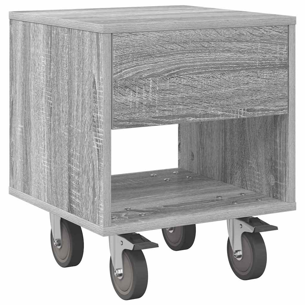 vidaXL Κομοδίνο 2 τμχ. Γκρίζο Σονομα 40,5 x 40 x 48 εκ.