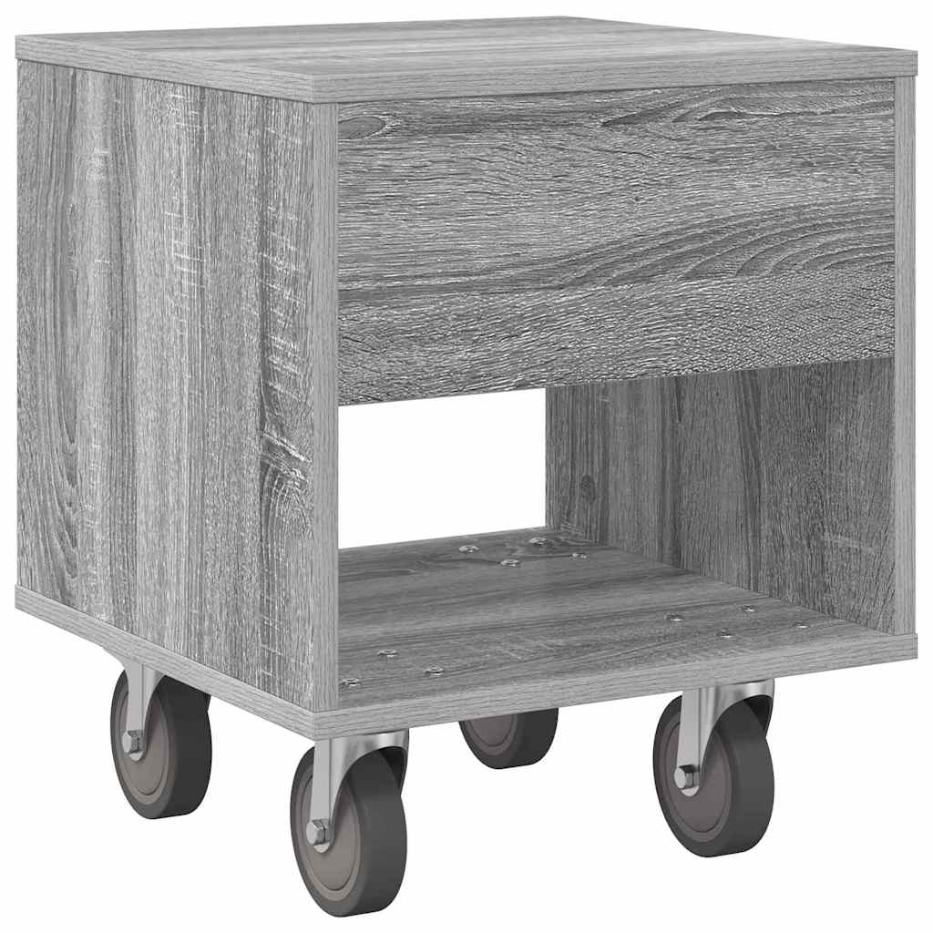 vidaXL Κομοδίνο 2 τμχ. Γκρίζο Σονομα 40,5 x 40 x 48 εκ.