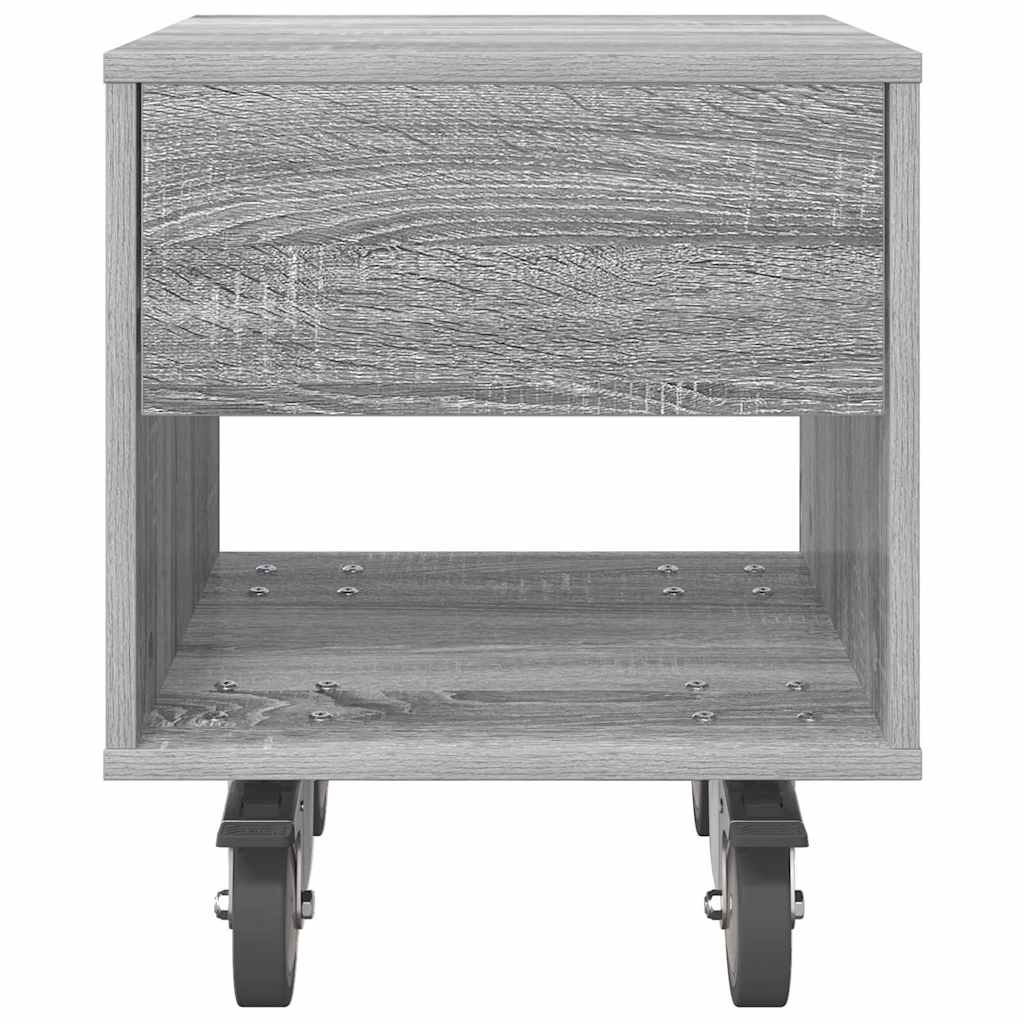 vidaXL Κομοδίνο 2 τμχ. Γκρίζο Σονομα 40,5 x 40 x 48 εκ.