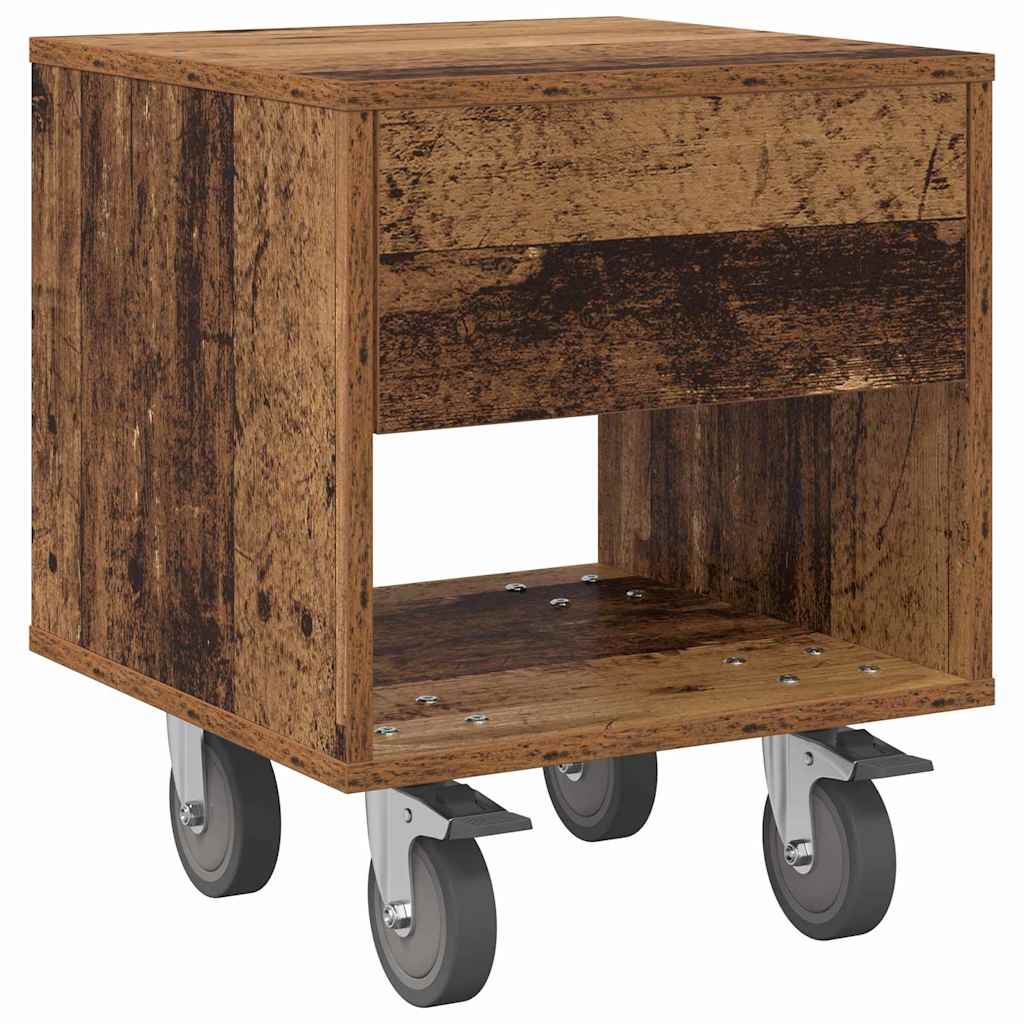 vidaXL Κομοδίνο 2 τμχ. Παλιό ξύλο 40,5 x 40 x 48 εκ.