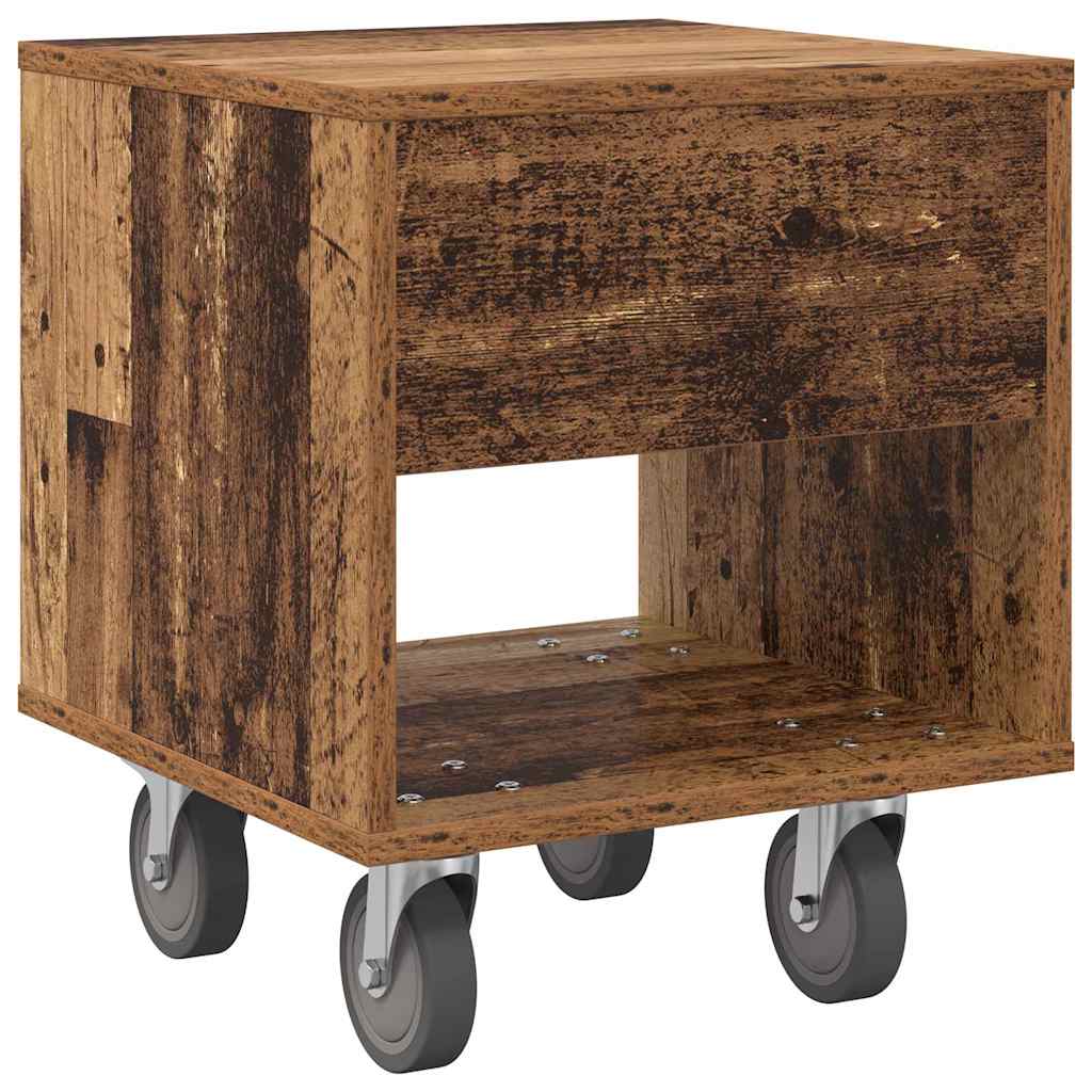 vidaXL Κομοδίνο 2 τμχ. Παλιό ξύλο 40,5 x 40 x 48 εκ.