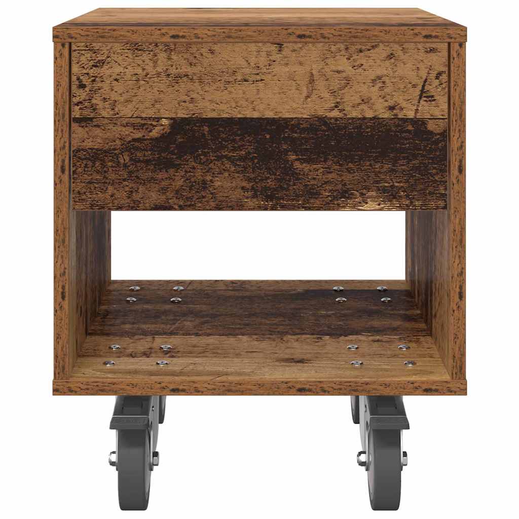 vidaXL Κομοδίνο 2 τμχ. Παλιό ξύλο 40,5 x 40 x 48 εκ.