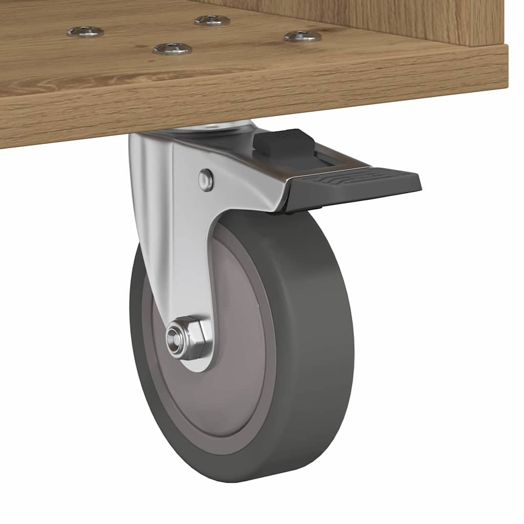 vidaXL Κομοδίνο Artisan Oak 40,5 x 40 x 48 εκ. Επεξεργασμένο Ξύλο