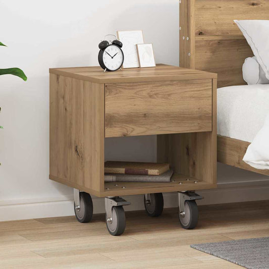 vidaXL Κομοδίνο Artisan Oak 40,5 x 40 x 48 εκ. Επεξεργασμένο Ξύλο
