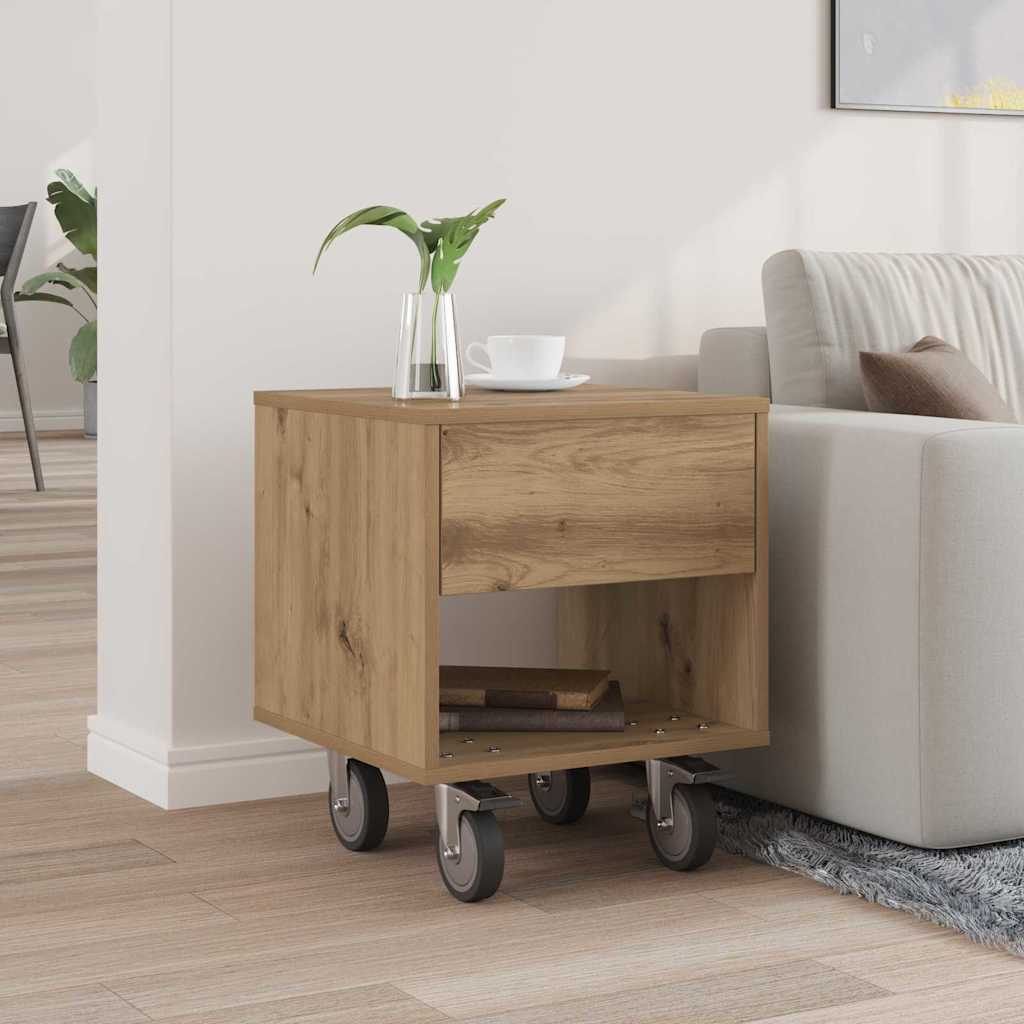 vidaXL Κομοδίνο Artisan Oak 40,5 x 40 x 48 εκ. Επεξεργασμένο Ξύλο