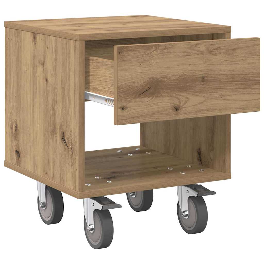 vidaXL Κομοδίνο Artisan Oak 40,5 x 40 x 48 εκ. Επεξεργασμένο Ξύλο