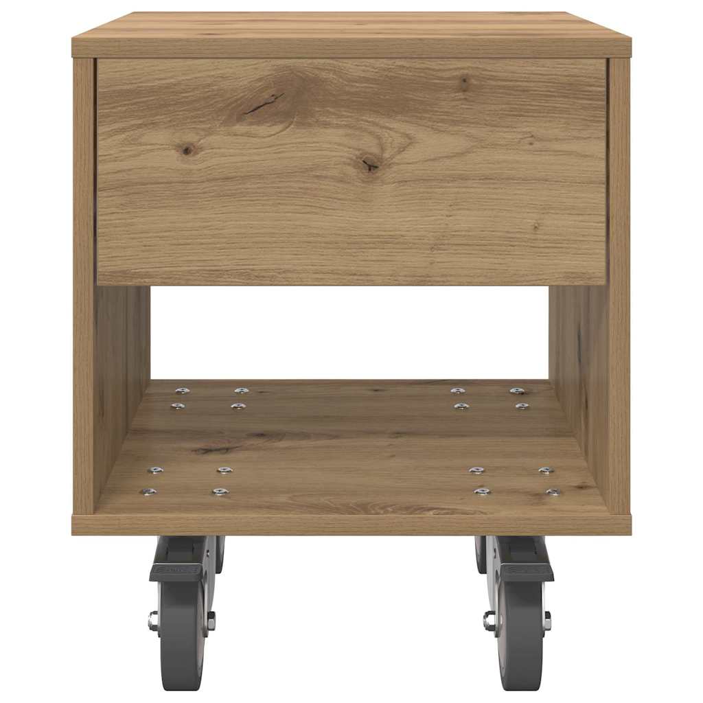 vidaXL Κομοδίνο Artisan Oak 40,5 x 40 x 48 εκ. Επεξεργασμένο Ξύλο