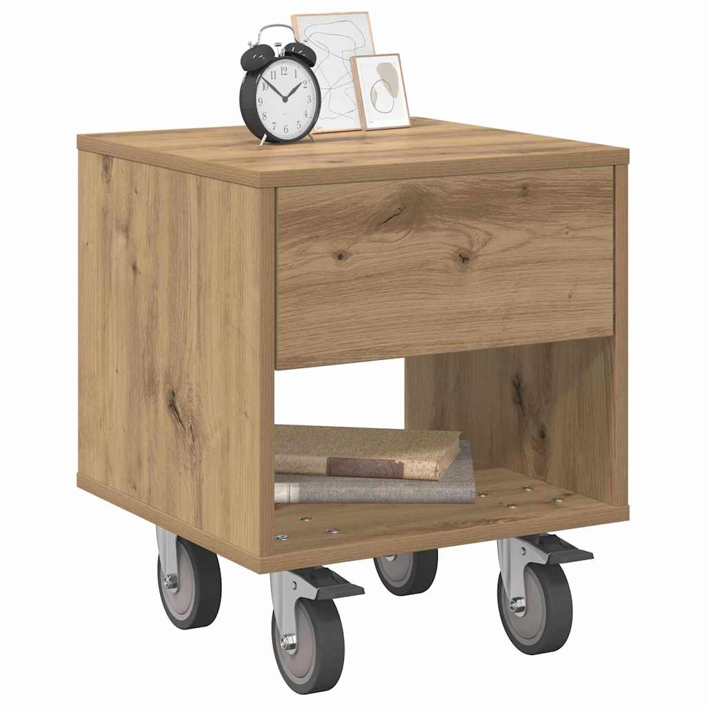 vidaXL Κομοδίνο Artisan Oak 40,5 x 40 x 48 εκ. Επεξεργασμένο Ξύλο
