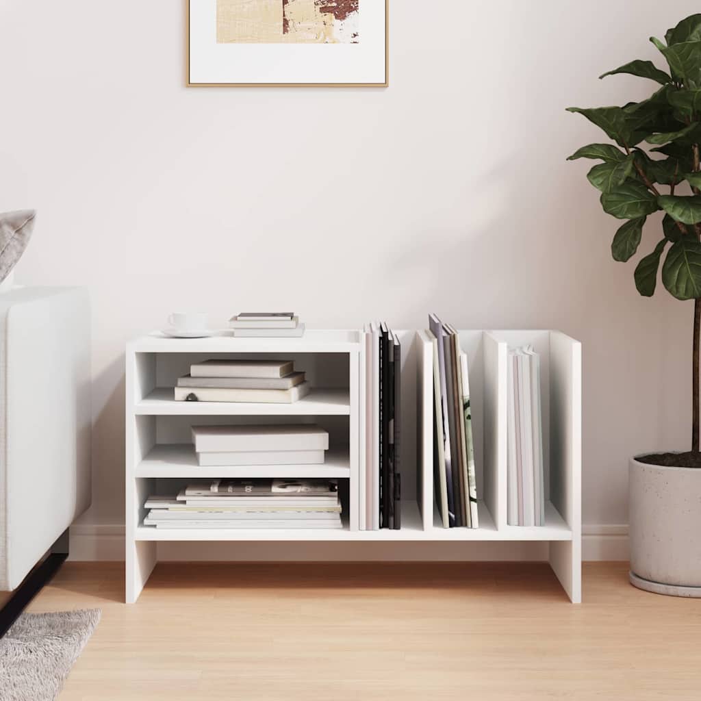 vidaXL Ντουλάπι δίσκων βινυλίου με ράφι Λευκό 78,5 x 35 x 45 εκ