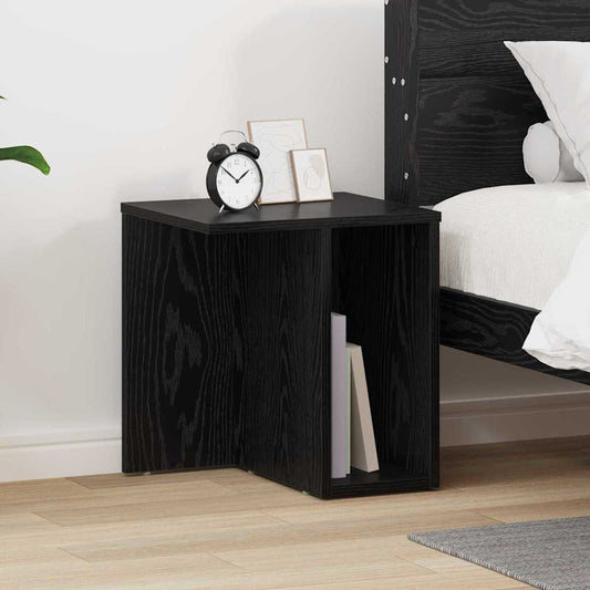 vidaXL End Table Μαύρη Οξυά 37 x 32 x 40 εκ Επεξεργασμένο Ξύλο