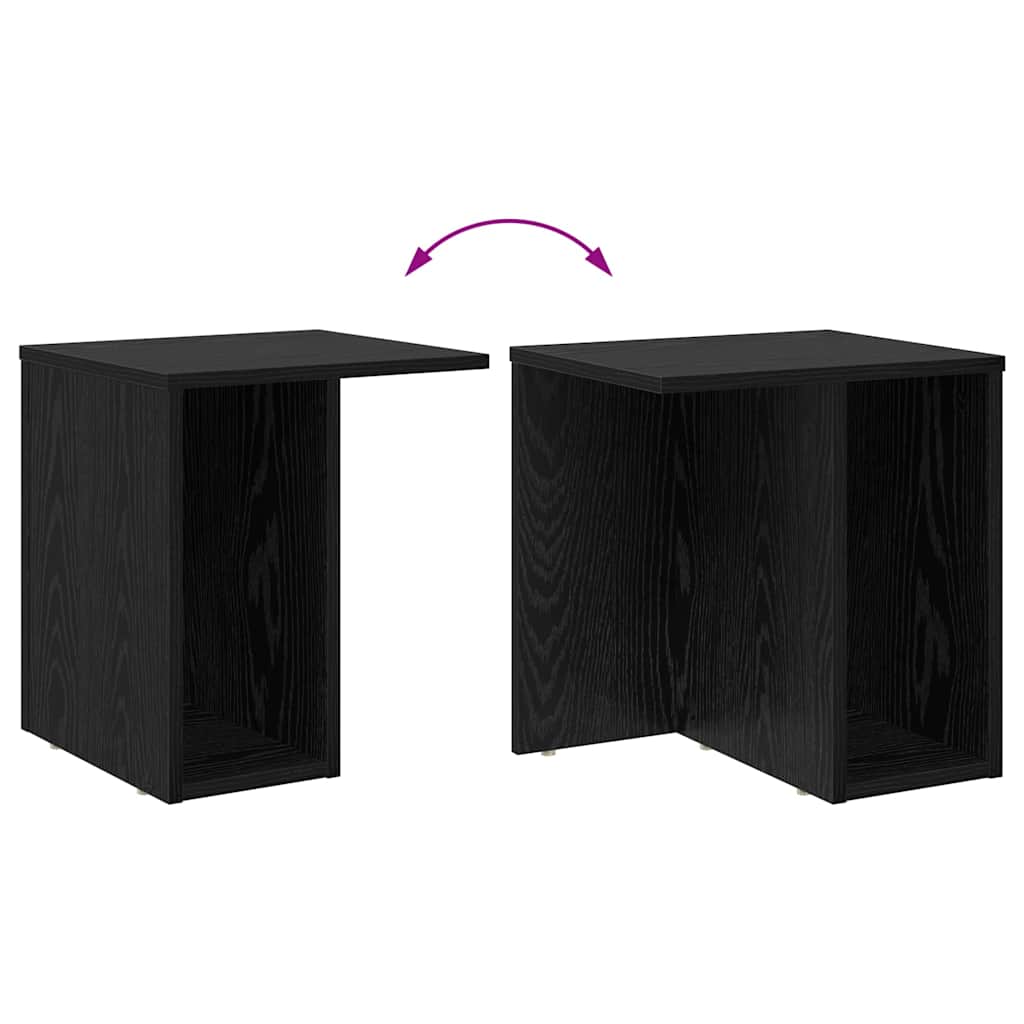 vidaXL End Table Μαύρη Οξυά 37 x 32 x 40 εκ Επεξεργασμένο ξύλο