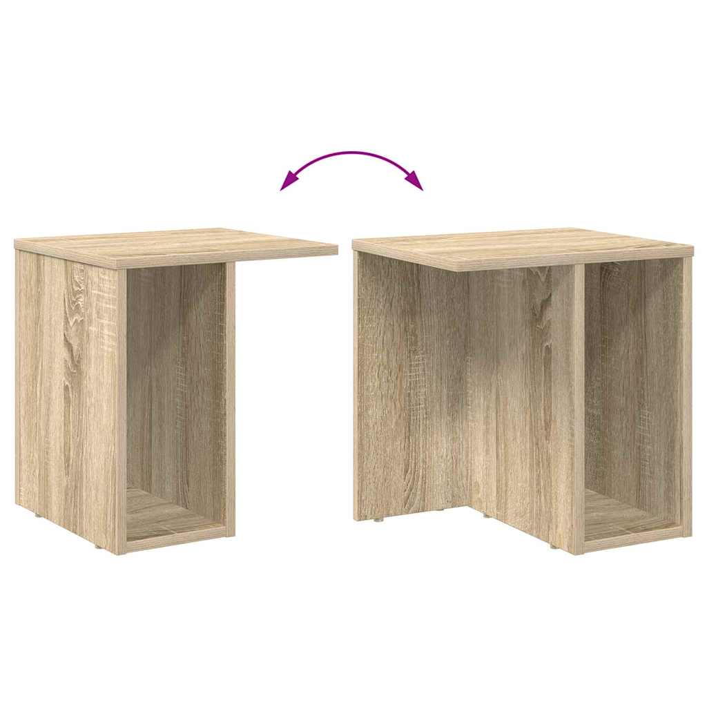 vidaXL End Table 2 pcs Δρύς Sonoma 37 x 32 x 40 εκ Επεξεργασμένο ξύλο