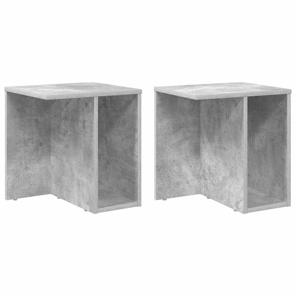 vidaXL End Table 2 pcs Σκυρόδεμα Γκρι 37 x 32 x 40 εκ