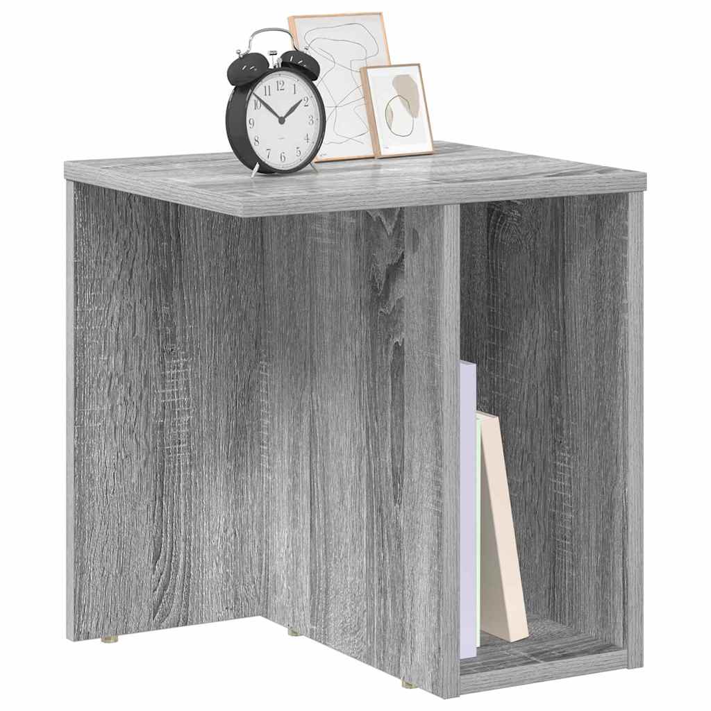 vidaXL End Table 2 pcs Γκρίζο Σονομα 37 x 32 x 40 εκ