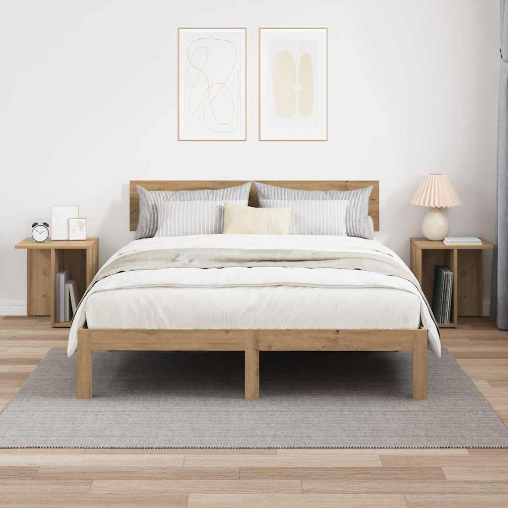 vidaXL End Table 2 pcs Artisan Oak 37 x 32 x 40 εκ Επεξεργασμένο ξύλο