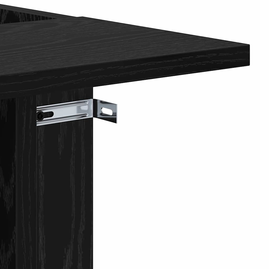 vidaXL End Table Μαύρη Οξυά 35 x 40 x 55 εκ. Επεξεργασμένο ξύλο