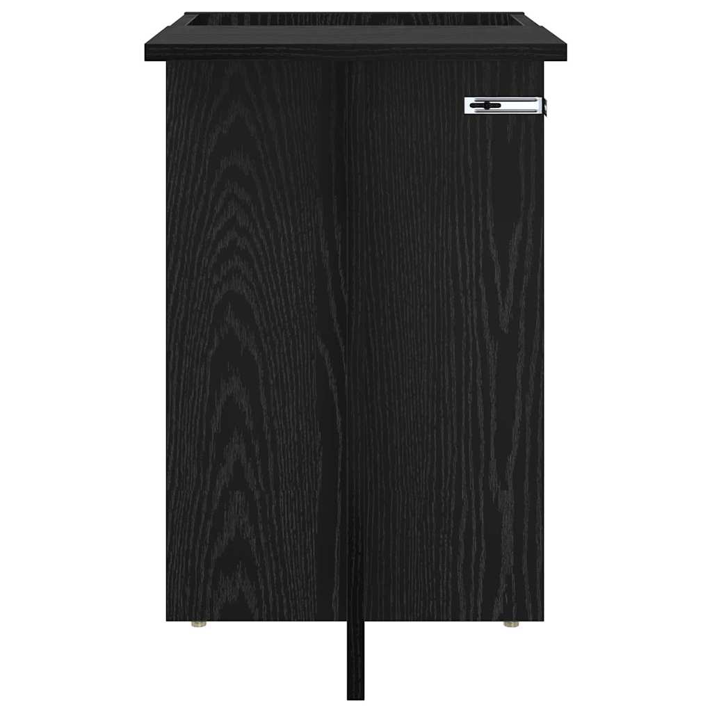 vidaXL End Table Μαύρη Οξυά 35 x 40 x 55 εκ. Επεξεργασμένο ξύλο