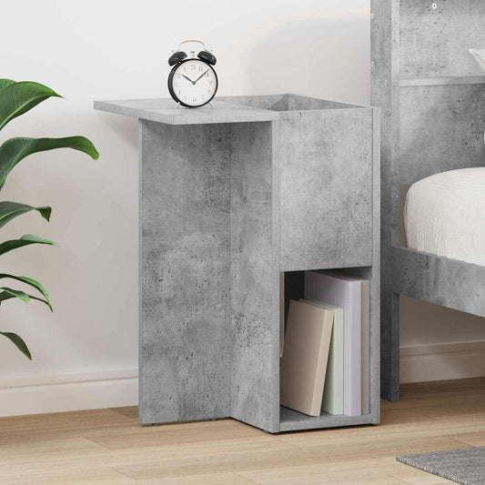 vidaXL End Table Σκυρόδεμα Γκρι 35 x 40 x 55 εκ. Επεξεργασμένο ξύλο