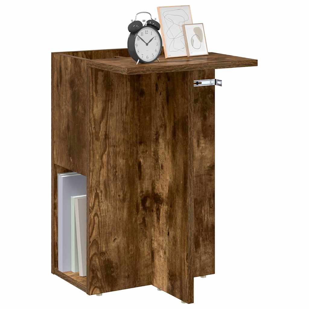 vidaXL End Table Καπνιστό Δρύς 35 x 40 x 55 εκ. Επεξεργασμένο ξύλο