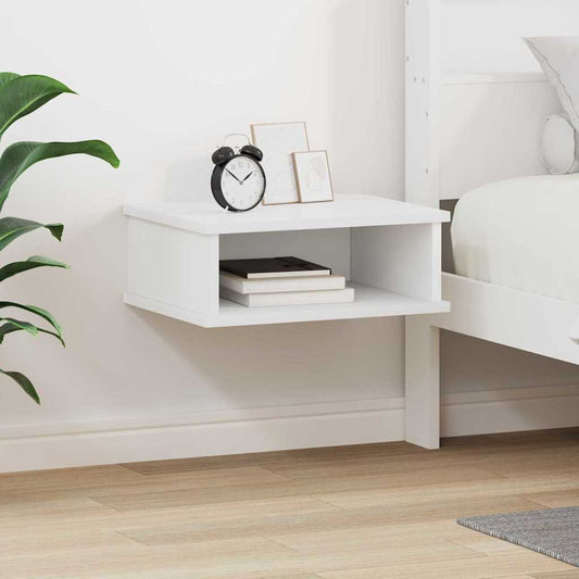 vidaXL Κομοδίνο Λευκό 40 x 31 x 15 εκ Επεξεργασμένο Ξύλο