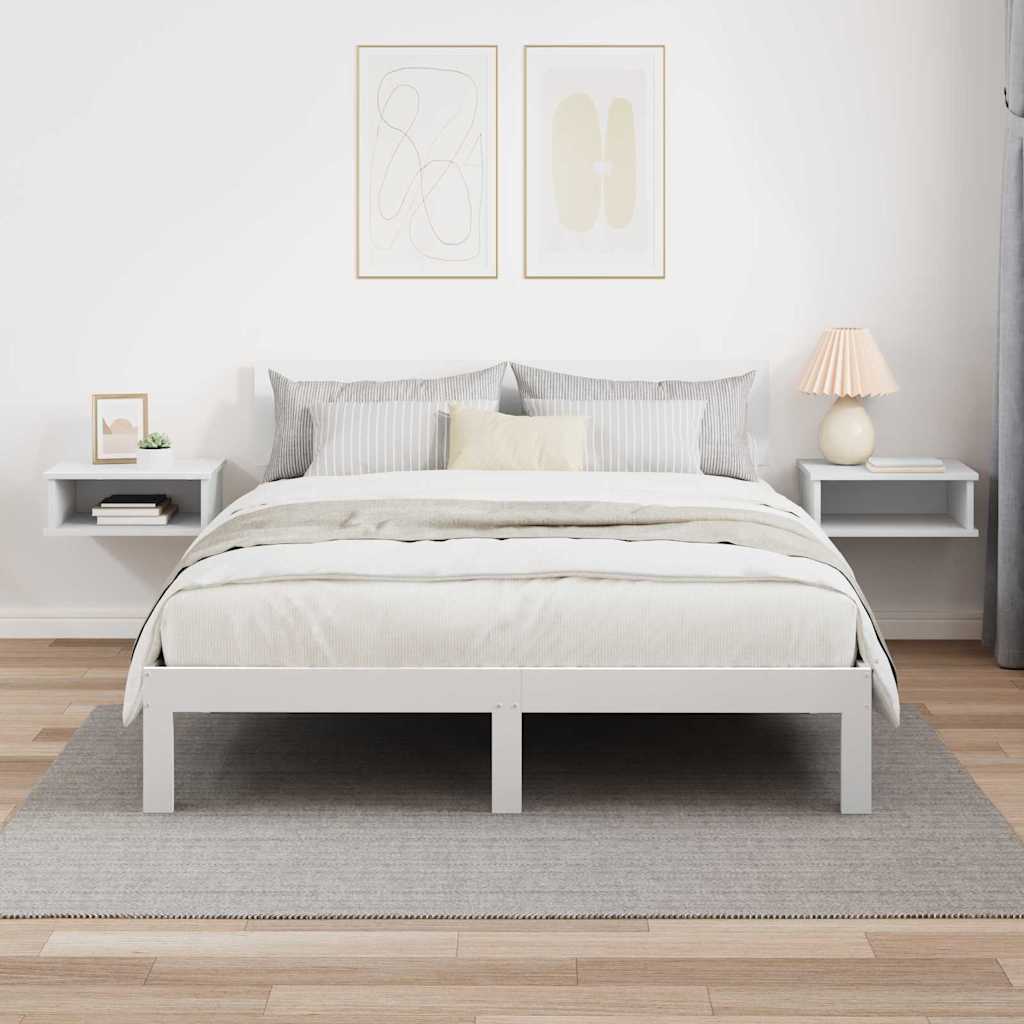 vidaXL Κομοδίνο 2 pcs Λευκό 40 x 31 x 15 εκ Επεξεργασμένο ξύλο