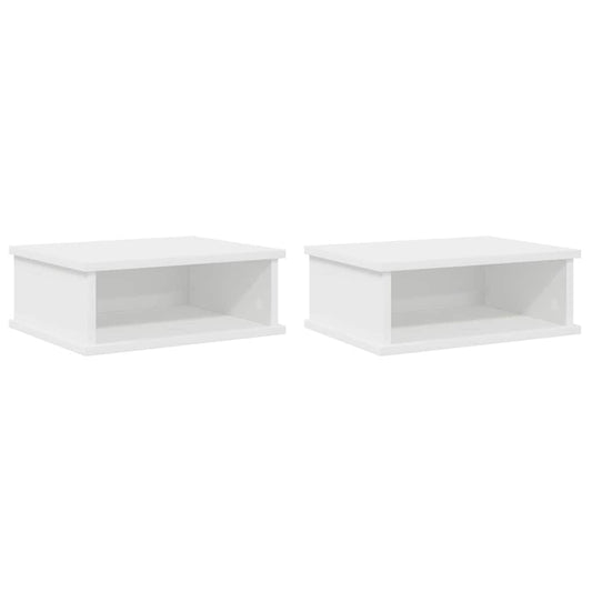 vidaXL Κομοδίνο 2 pcs Λευκό 40 x 31 x 15 εκ Επεξεργασμένο ξύλο