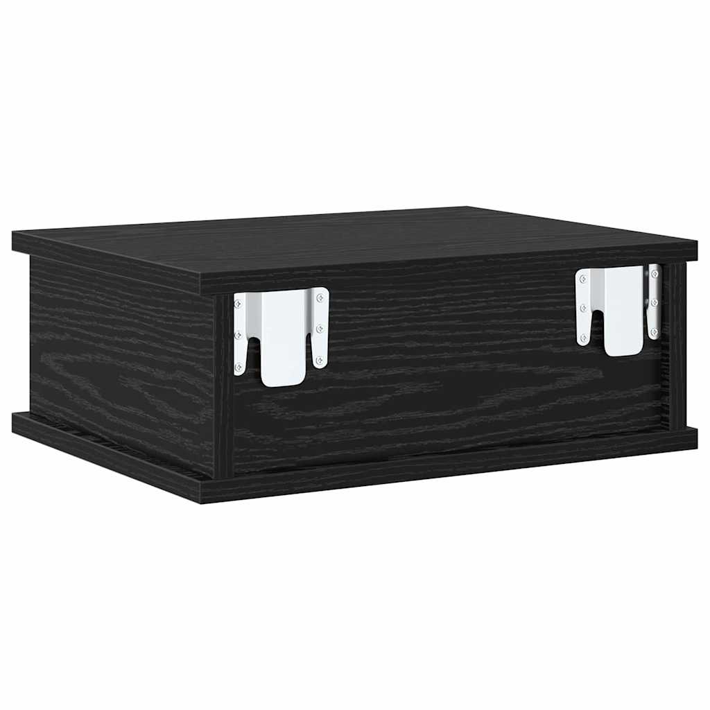 vidaXL Κομοδίνο 2 pcs Μαύρη Οξυά 40 x 31 x 15 εκ Επεξεργασμένο ξύλο