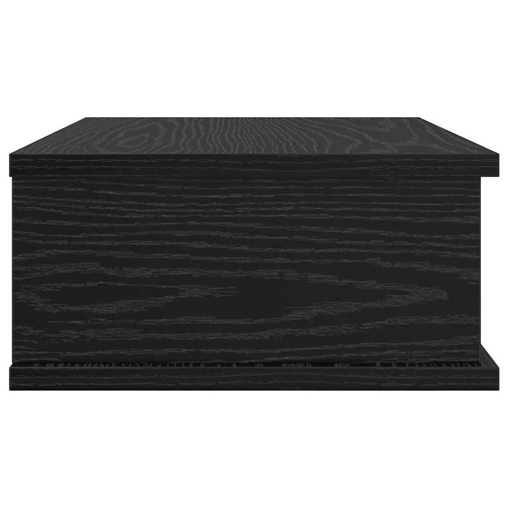 vidaXL Κομοδίνο 2 pcs Μαύρη Οξυά 40 x 31 x 15 εκ Επεξεργασμένο ξύλο