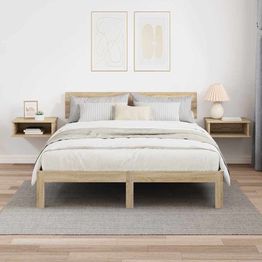 vidaXL Κομοδίνο 2 pcs Δρύς Sonoma 40 x 31 x 15 εκ Επεξεργασμένο ξύλο