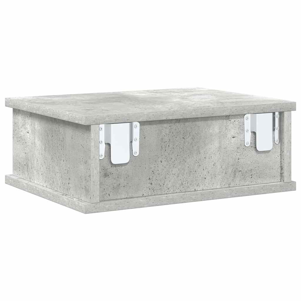 vidaXL Κομοδίνο Σκυρόδεμα Γκρι 40 x 31 x 15 εκ Επεξεργασμένο Ξύλο