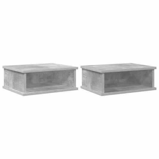 vidaXL Κομοδίνο 2 pcs Σκυρόδεμα Γκρι 40 x 31 x 15 εκ