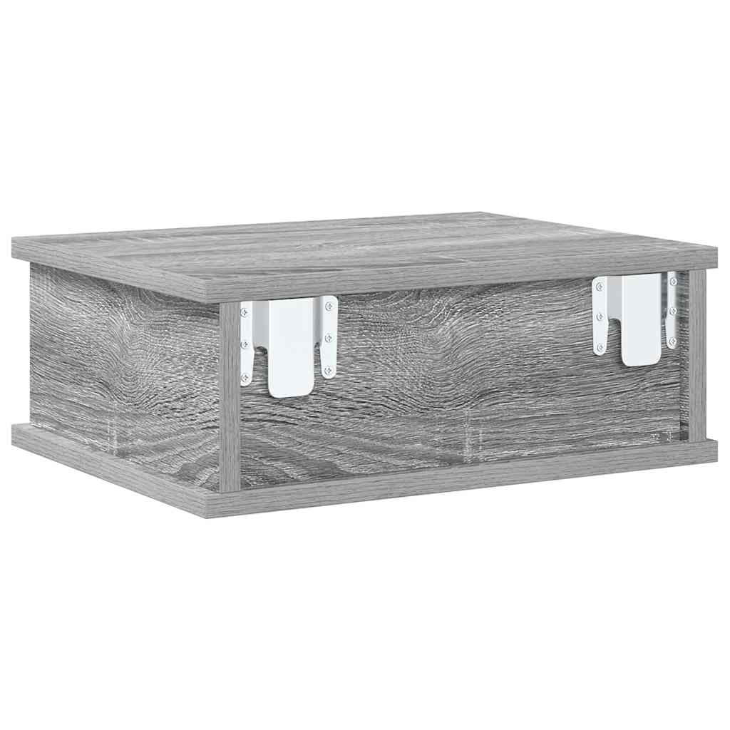 vidaXL Κομοδίνο 2 pcs Γκρίζο Σονομα 40 x 31 x 15 εκ Επεξεργασμένο ξύλο