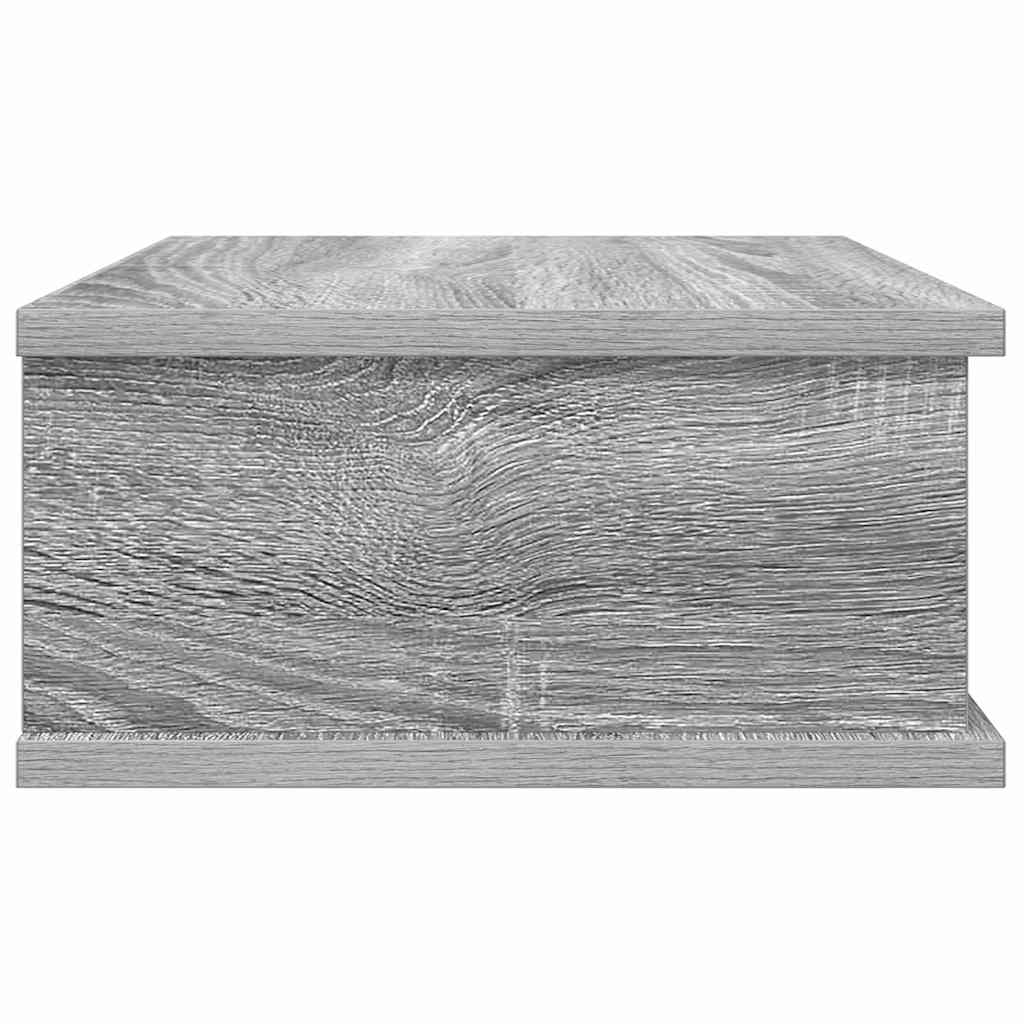 vidaXL Κομοδίνο 2 pcs Γκρίζο Σονομα 40 x 31 x 15 εκ Επεξεργασμένο ξύλο