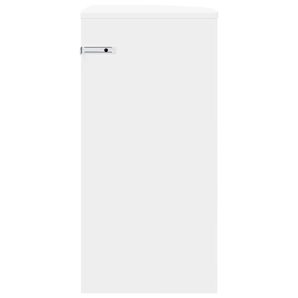 vidaXL End Table Λευκό 29,6 x 29,6 x 60 εκ Επεξεργασμένο ξύλο