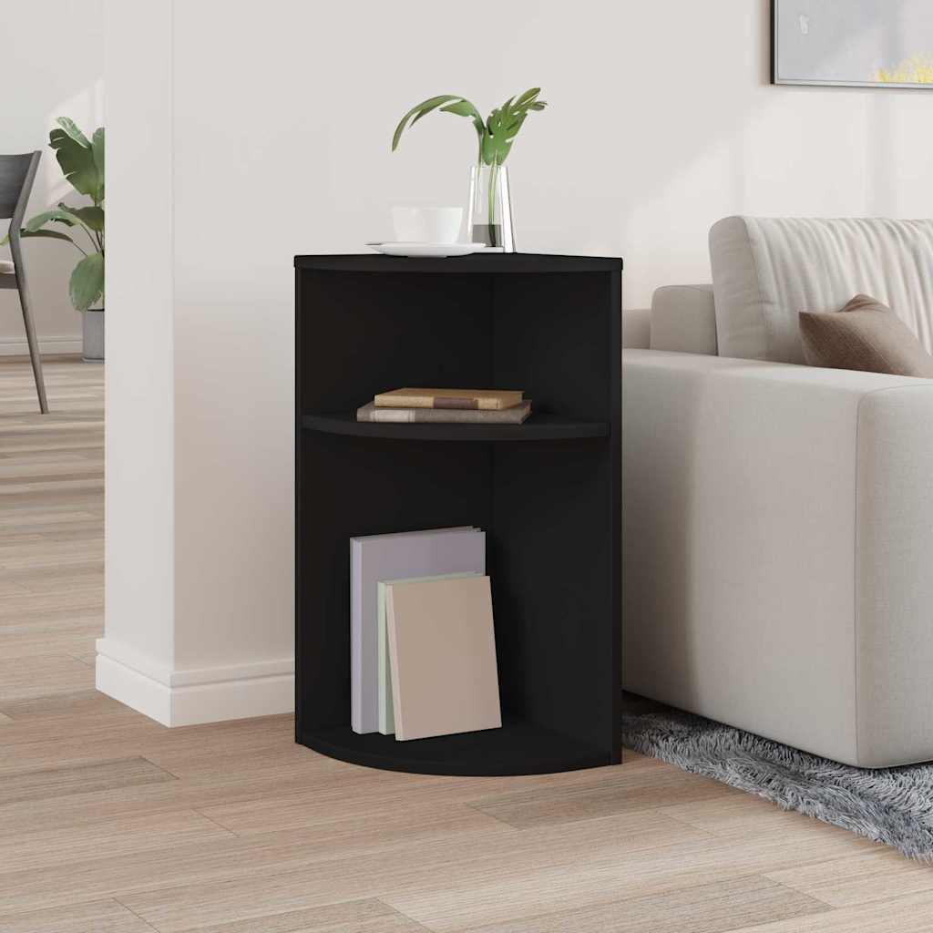 vidaXL End Table Μαύρο 29,6 x 29,6 x 60 εκ Επεξεργασμένο ξύλο