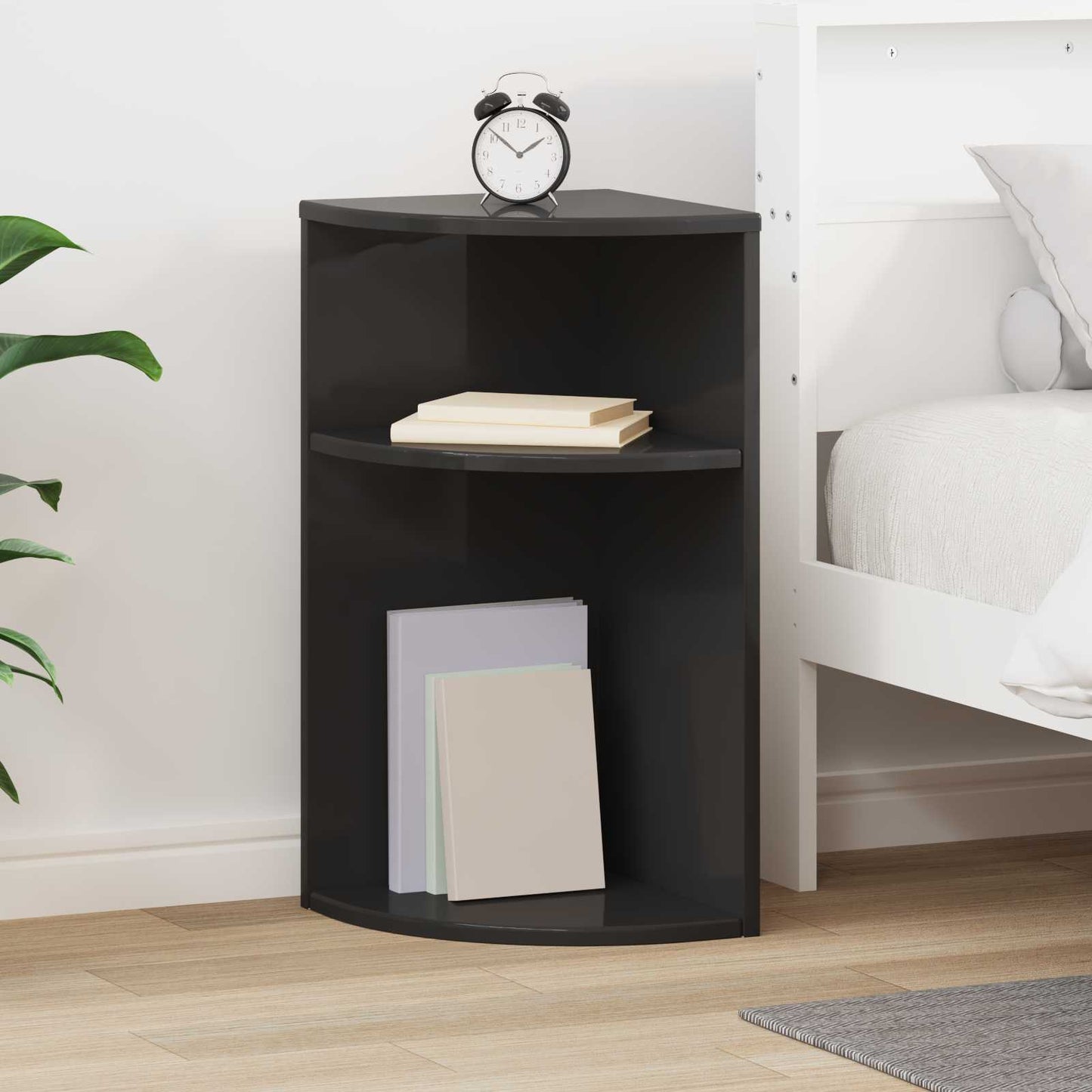 vidaXL End Table 29,5 x 29,5 x 60 cm Επεξεργασμένο Ξύλο Μαύρο