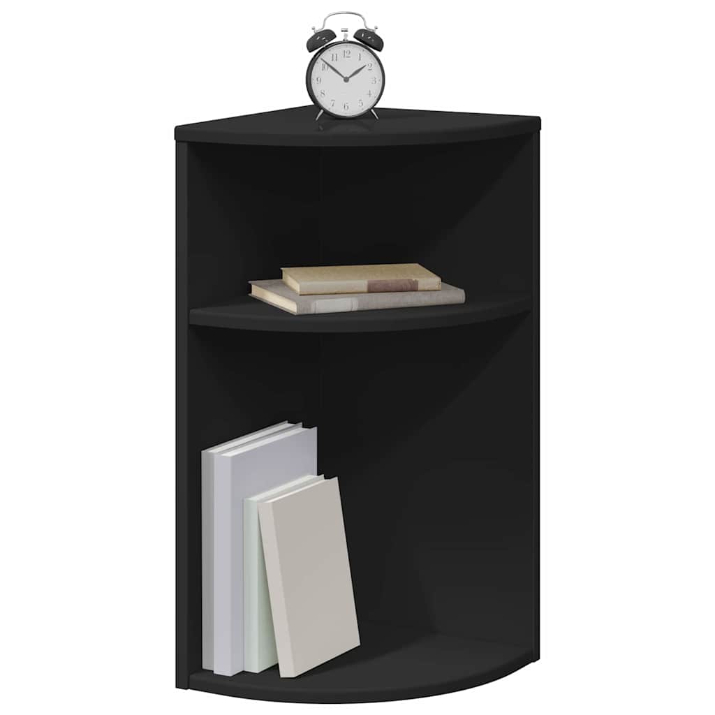 vidaXL End Table Μαύρο 29,6 x 29,6 x 60 εκ Επεξεργασμένο ξύλο