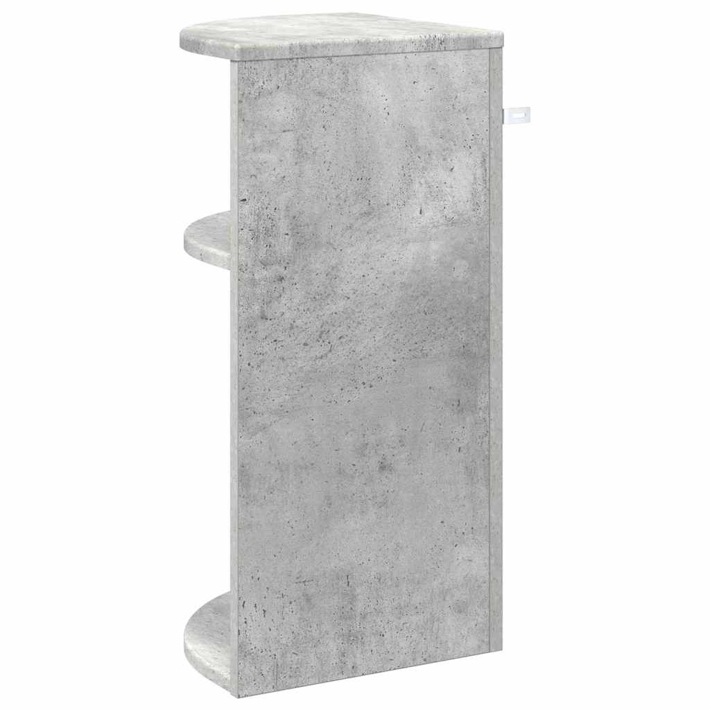 vidaXL End Table Σκυρόδεμα Γκρι 29,6 x 29,6 x 60 εκ Επεξεργασμένο ξύλο