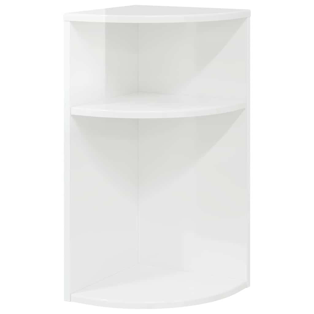 vidaXL End Table Υψηλής γυαλάδας λευκό 29,6 x 29,6 x 60 εκ