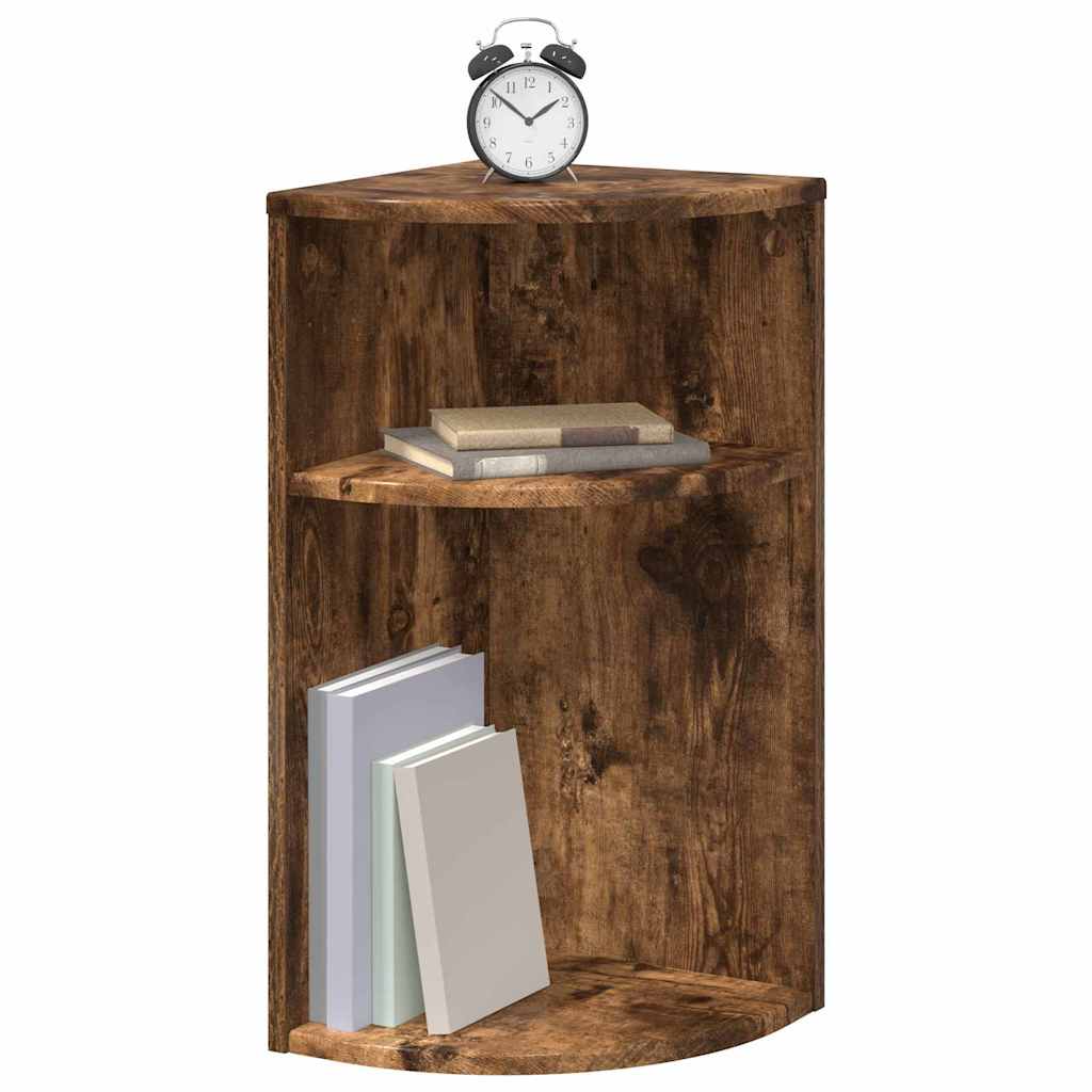 vidaXL End Table Καπνιστό Δρύς 29,6 x 29,6 x 60 εκ Επεξεργασμένο ξύλο