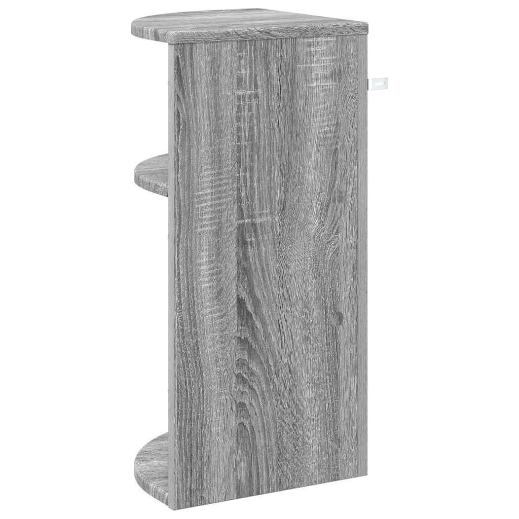 vidaXL End Table Γκρίζο Σονομα 29,6 x 29,6 x 60 εκ Επεξεργασμένο ξύλο