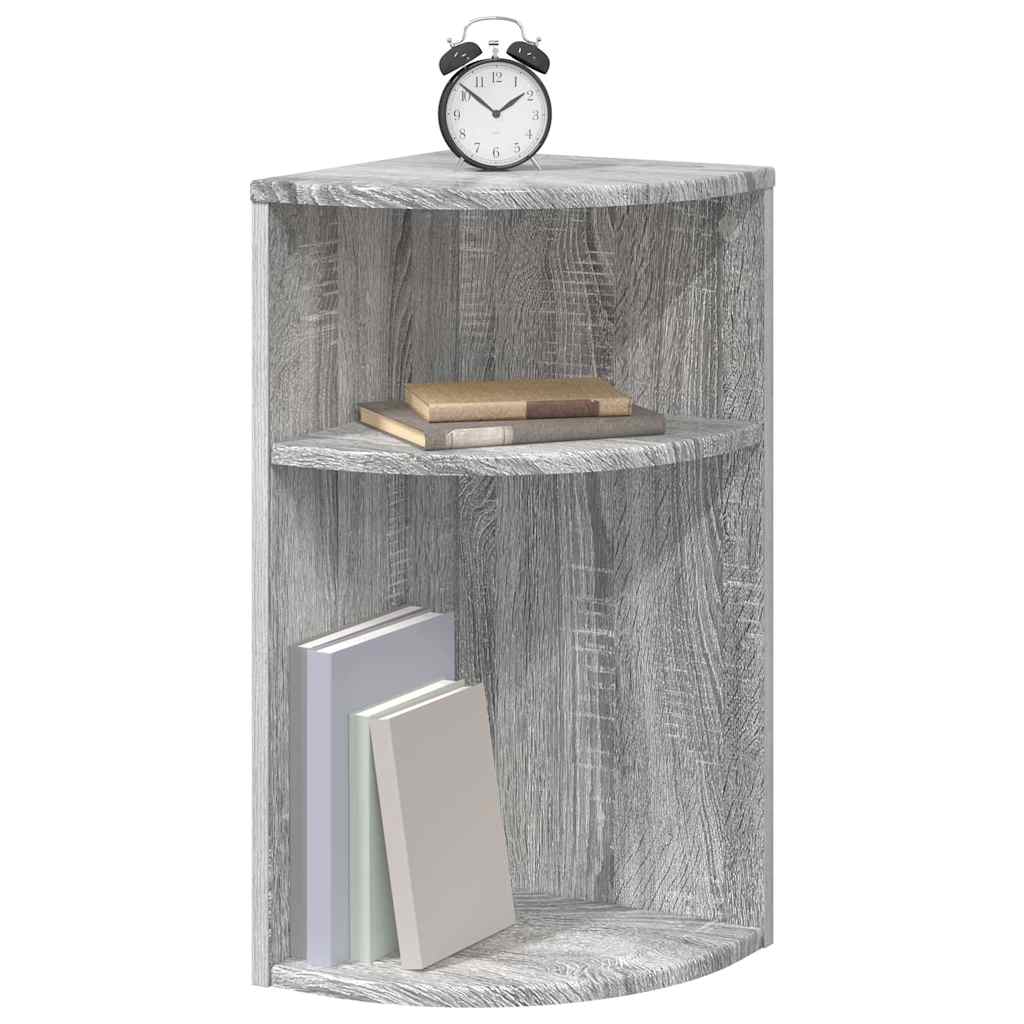 vidaXL End Table Γκρίζο Σονομα 29,6 x 29,6 x 60 εκ Επεξεργασμένο ξύλο