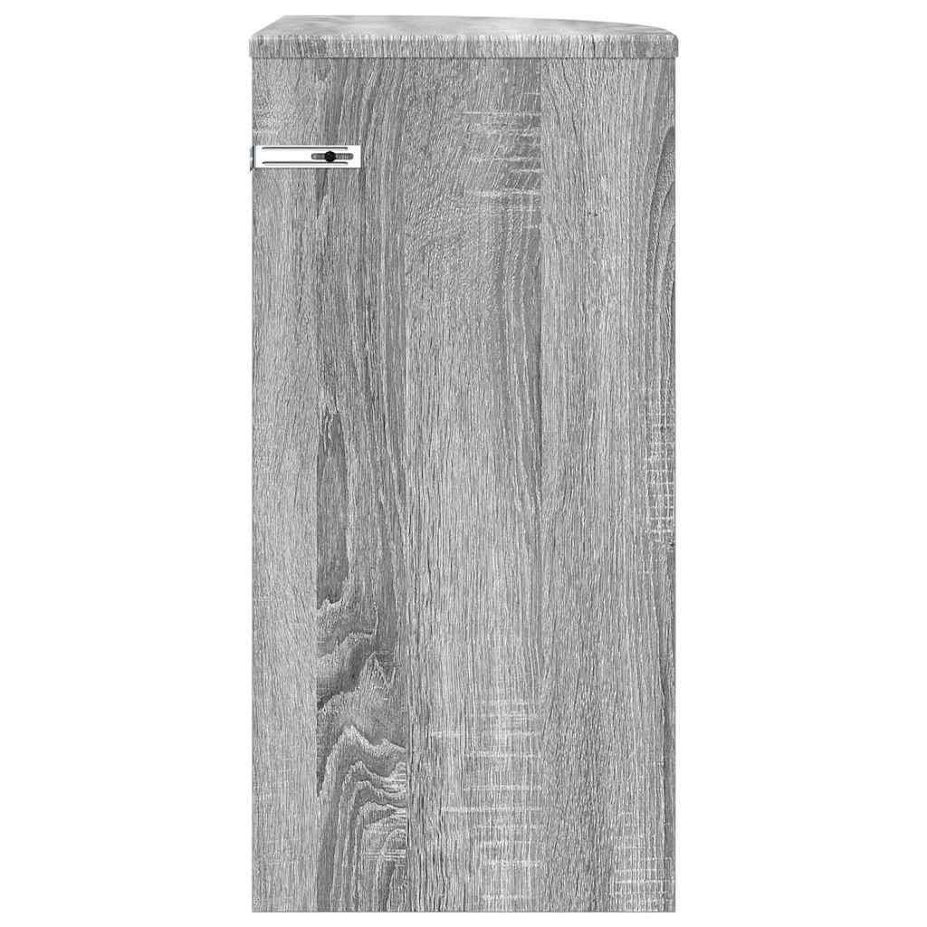 vidaXL End Table Γκρίζο Σονομα 29,6 x 29,6 x 60 εκ Επεξεργασμένο ξύλο