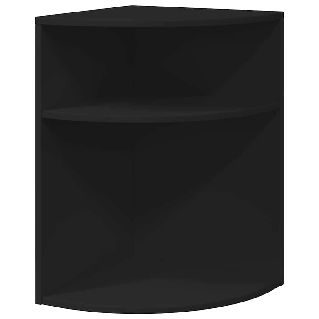 vidaXL End Table Μαύρο 39,7 x 39,7 x 60 εκ Επεξεργασμένο ξύλο