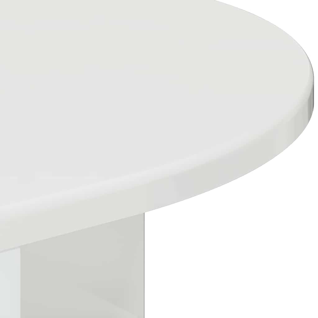 vidaXL End Table Υψηλής γυαλάδας λευκό 39,7 x 39,7 x 60 εκ