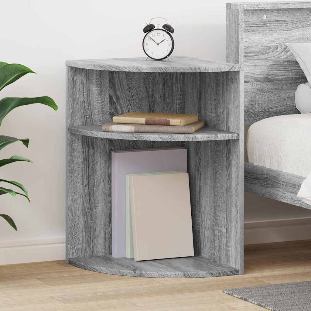 vidaXL End Table Γκρίζο Σονομα 39,7 x 39,7 x 60 εκ Επεξεργασμένο ξύλο