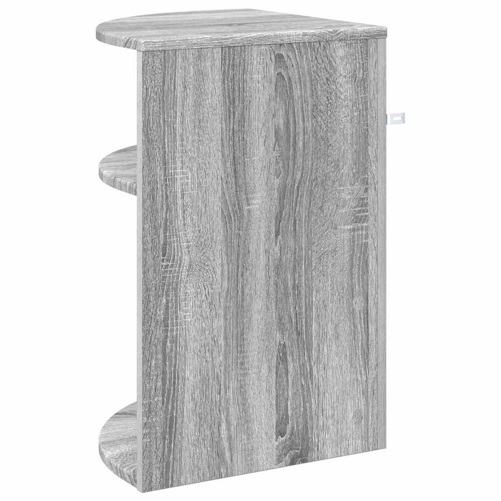 vidaXL End Table Γκρίζο Σονομα 39,7 x 39,7 x 60 εκ Επεξεργασμένο ξύλο