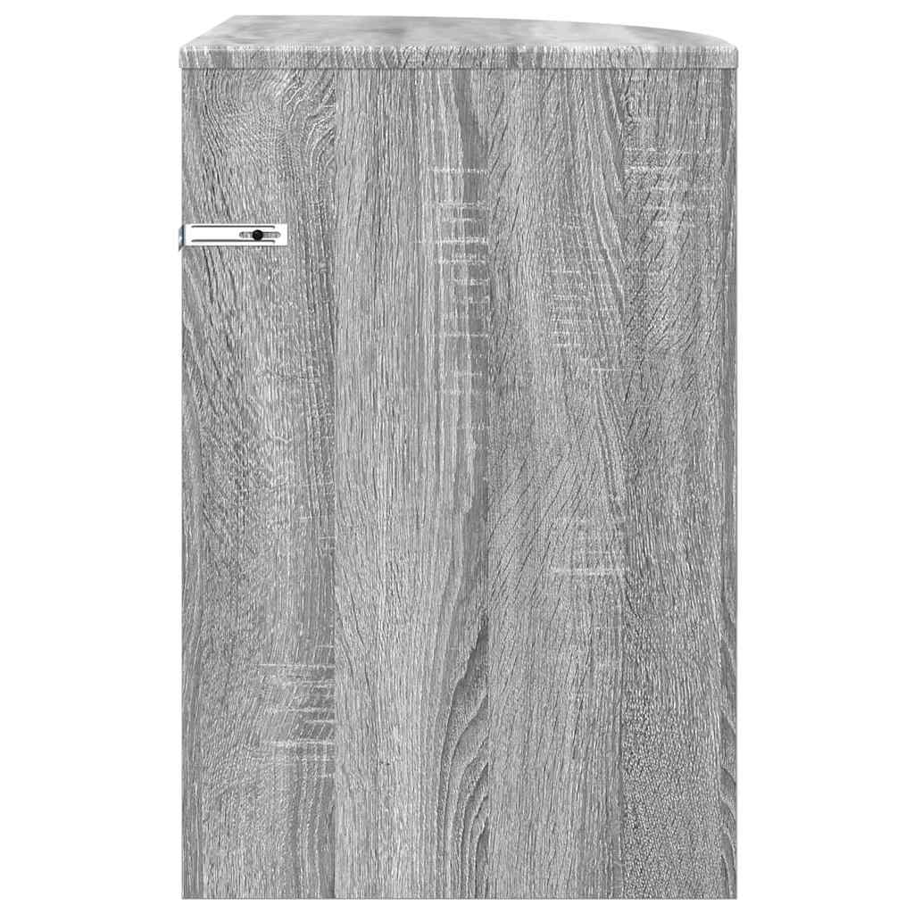 vidaXL End Table Γκρίζο Σονομα 39,7 x 39,7 x 60 εκ Επεξεργασμένο ξύλο