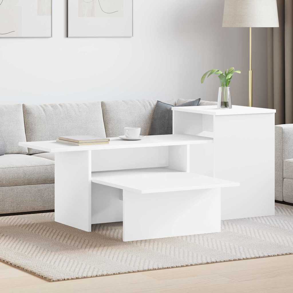 vidaXL Τραπέζι κονσόλας Λευκό 91,5 x 35 x 38,5 εκ Επεξεργασμένο ξύλο