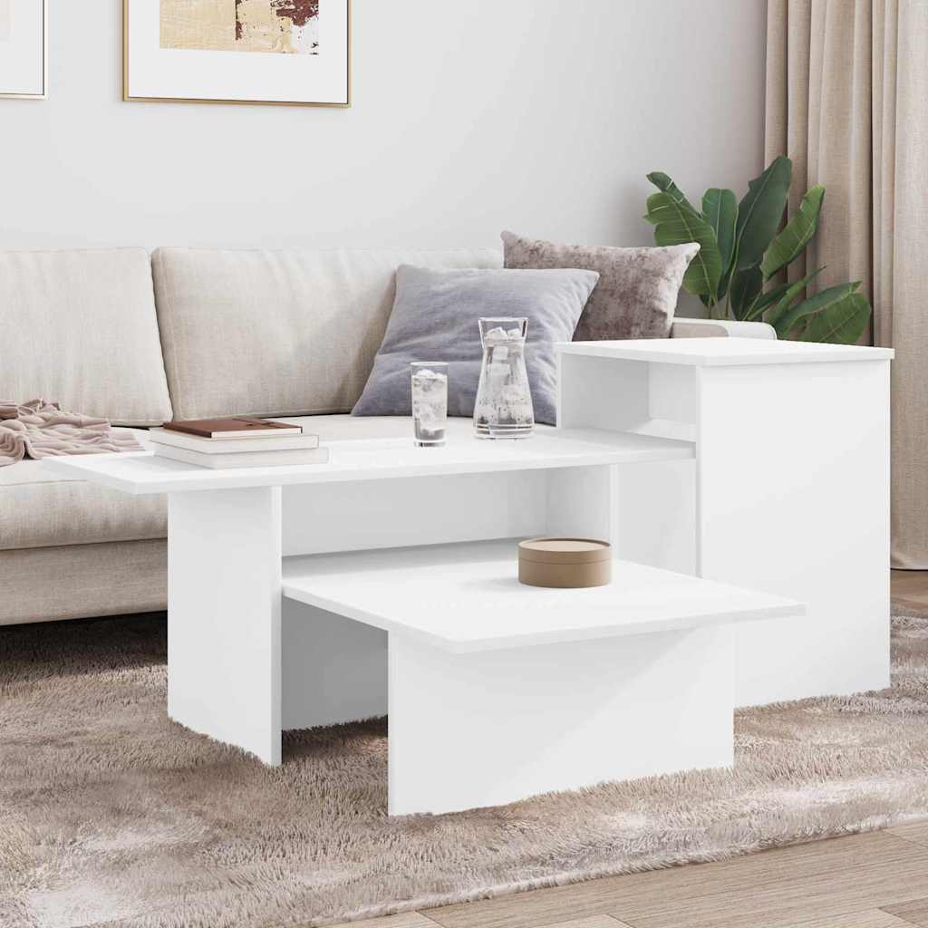 vidaXL Τραπέζι κονσόλας Λευκό 91,5 x 35 x 38,5 εκ Επεξεργασμένο ξύλο